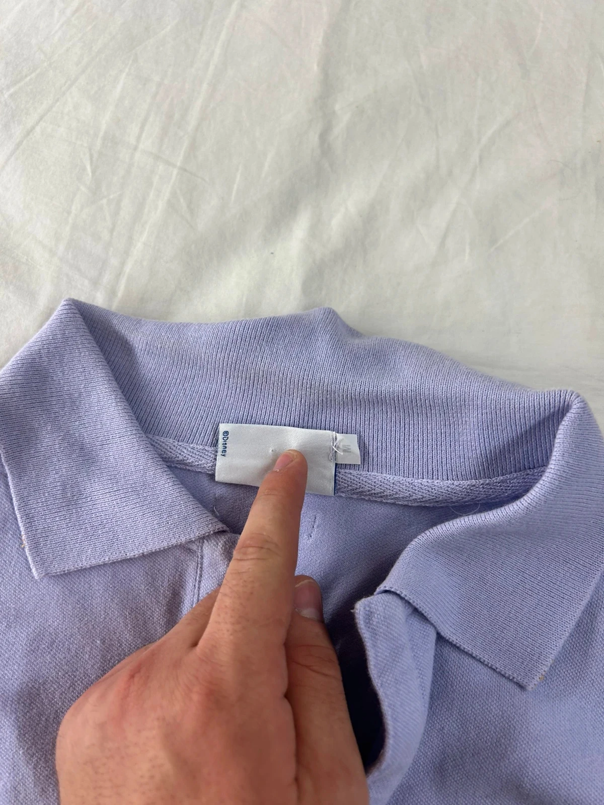 Polo violeta Lila Disneyland resort paris estilo retro Y2K logo bordado talla M – photo 6